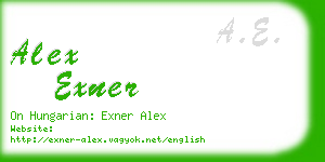 alex exner business card